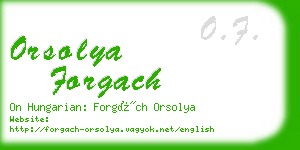 orsolya forgach business card